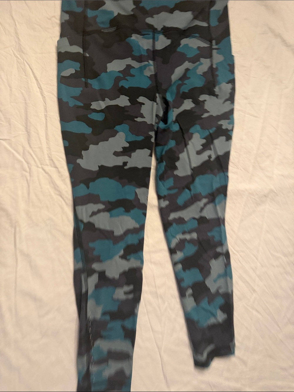 lululemon athletica Teal & Gray Camo Leggings